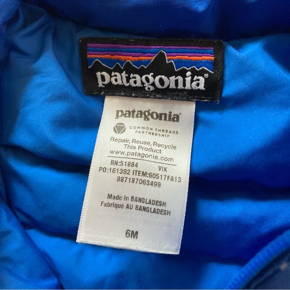 Patagonia Blue Puffer Jacket - Picture 3 of 4